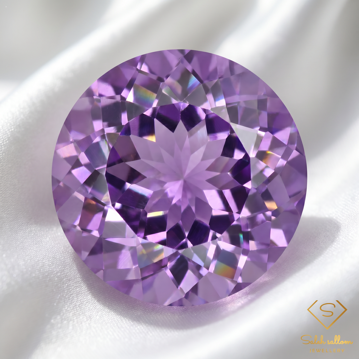 Natural Unheated Purple Amethyst Round Cut | 26.07 Carat Uruguayan Amethyst | Collector Grade Gemstone