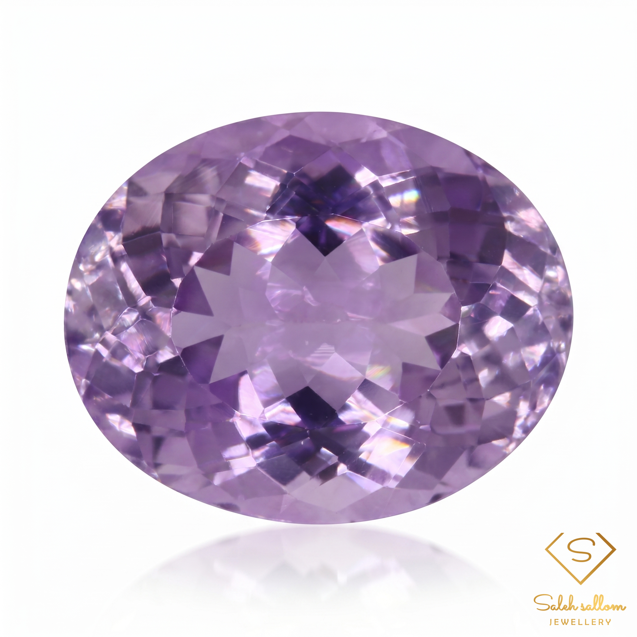Natural Unheated Purple Amethyst Oval Cut | 27.75 Carat Uruguayan Amethyst | Fine Collector Gemstone Main image