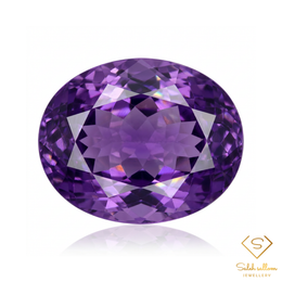 Natural Unheated Purple Amethyst Oval Cut | 17.95 Carat Premium Amethyst | Fine Collector Gemstone