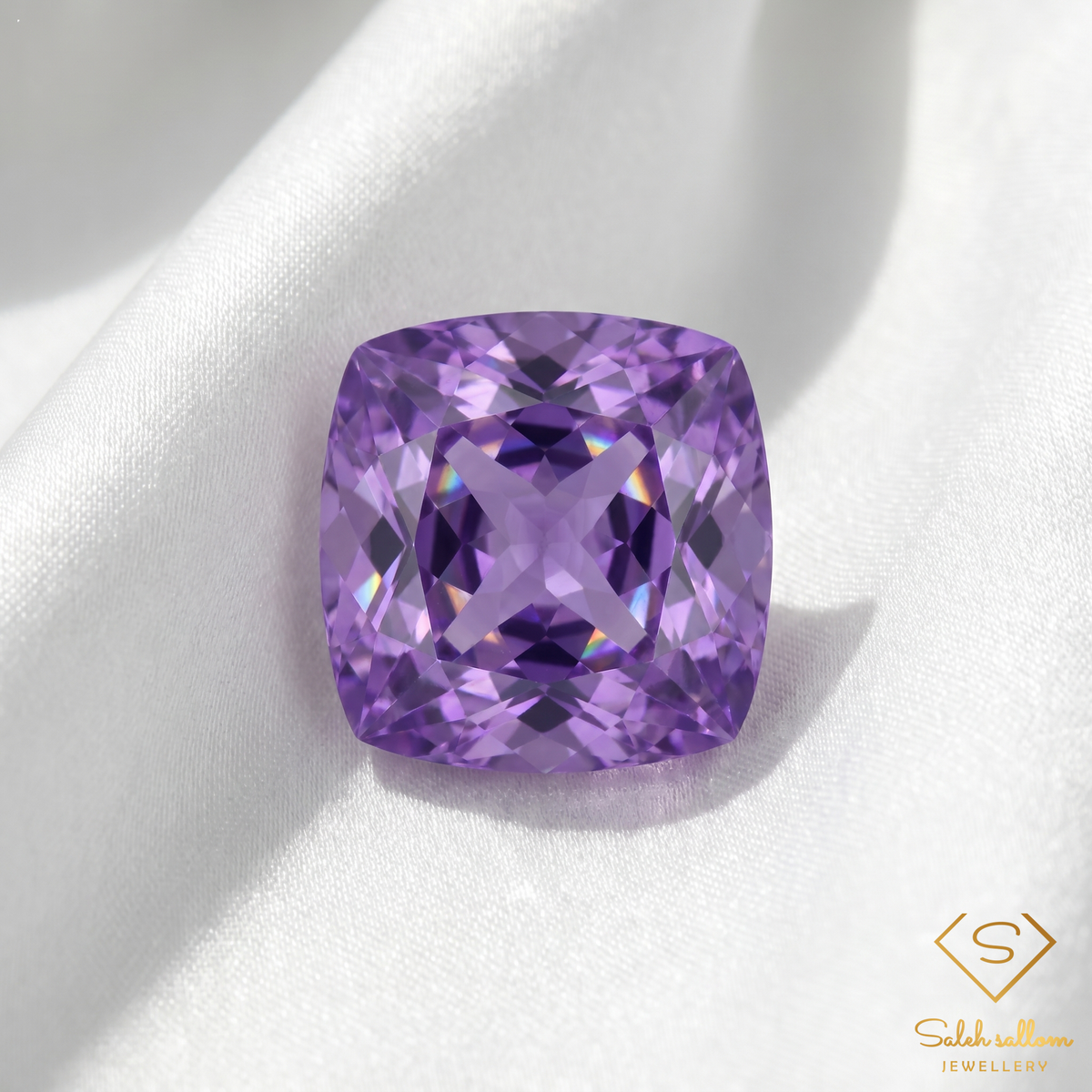 Natural Unheated Purple Amethyst Cushion Cut | 21.02 Carat Fine Amethyst | Collector Quality Gemstone