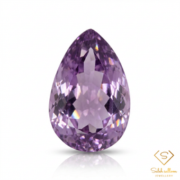 Natural Unheated Purple Amethyst Pear Cut | 29.65 Carat Collector Gemstone | Premium Lavender-Purple Amethyst