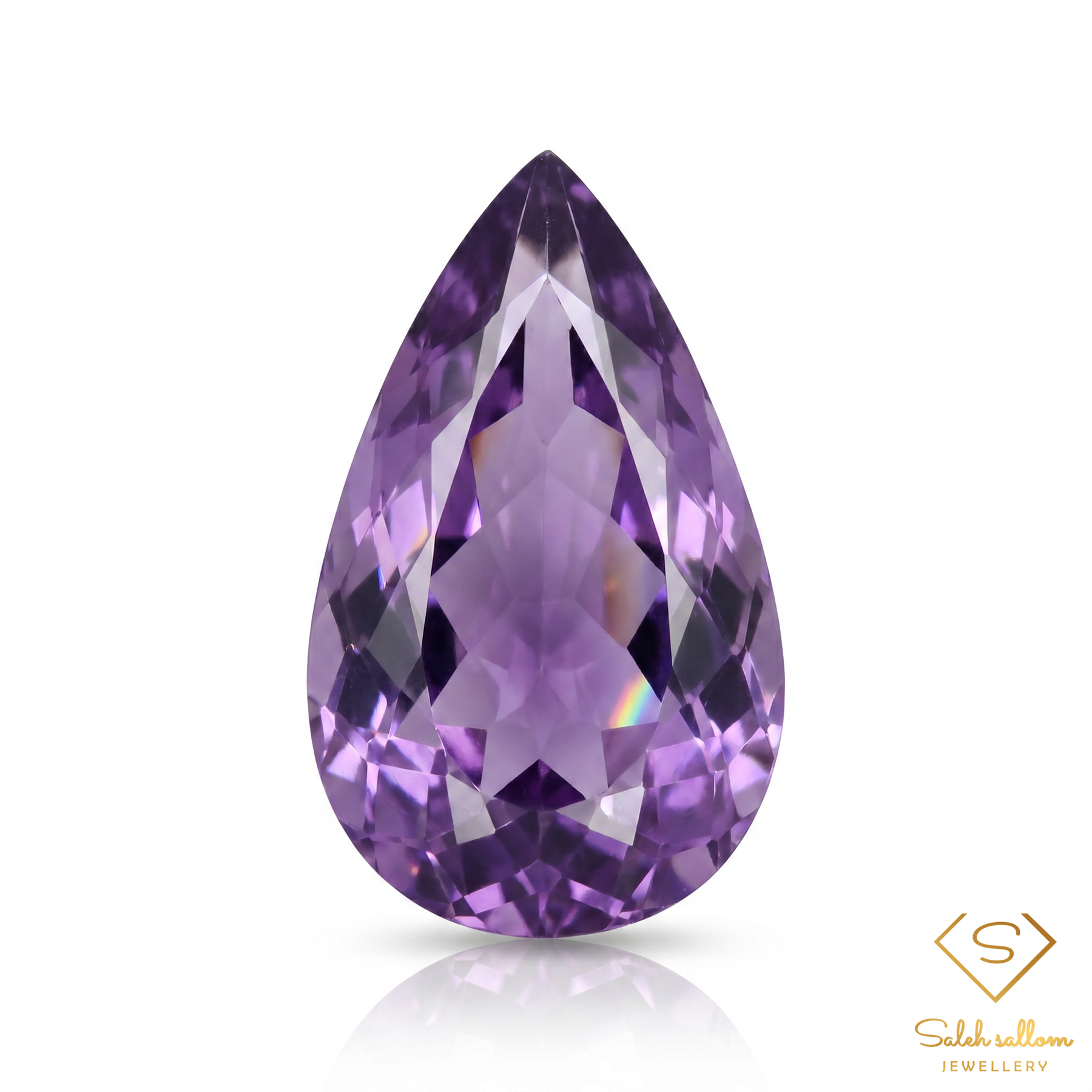Natural Unheated Purple Amethyst Pear Cut | 20.30 Carat Fine Amethyst Gemstone | Collector Quality Purple Quartz