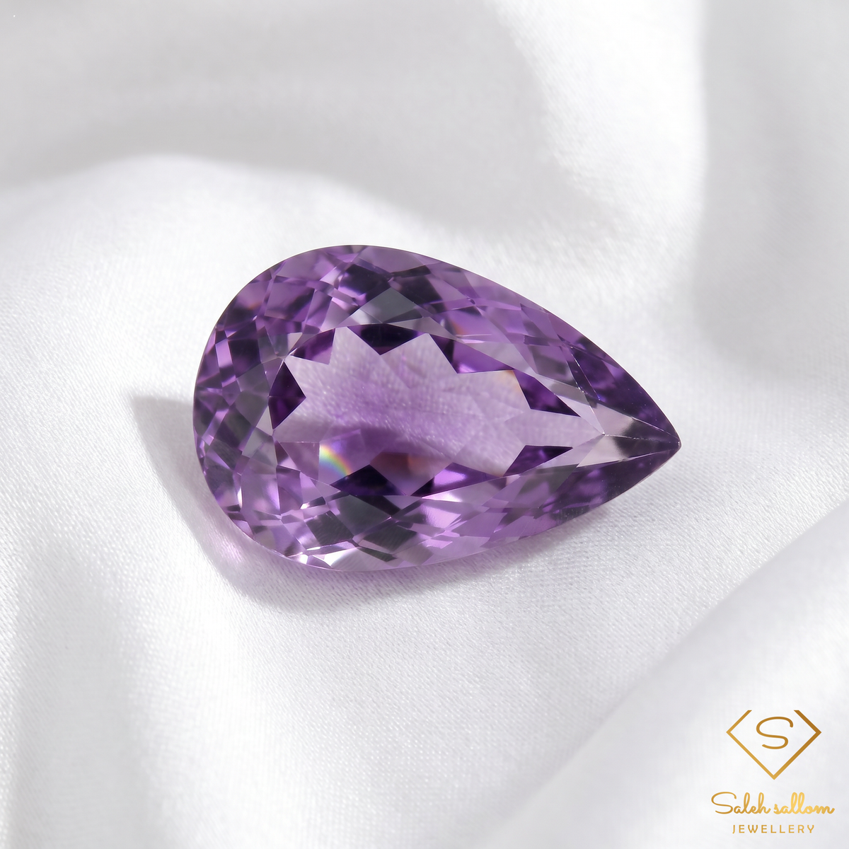 Natural Unheated Purple Amethyst Pear Cut | 20.30 Carat Fine Amethyst Gemstone | Collector Quality Purple Quartz