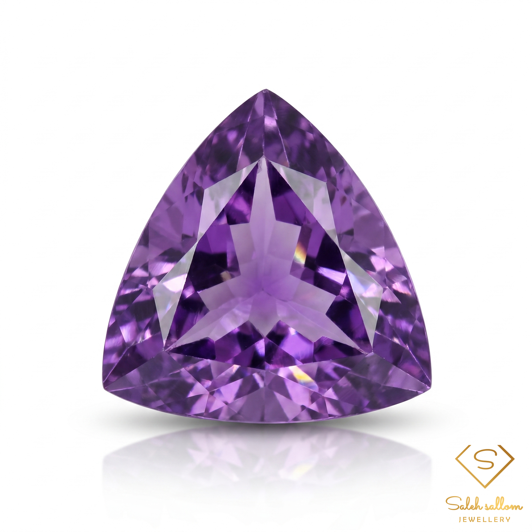 Natural Unheated Purple Amethyst Trillion Cut | 29.72 Carat Fine Amethyst Gemstone | Collector Quality Uruguay Stone
