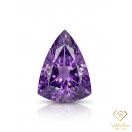 Natural Unheated Purple Amethyst Trillion Cut | 27.24 Carat Brazilian Amethyst | Collector Grade Gemstone