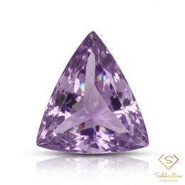 Natural Unheated Purple Amethyst Trillion Cut | 38.57 Carat Brazilian Amethyst | Exceptional Collector Gemstone