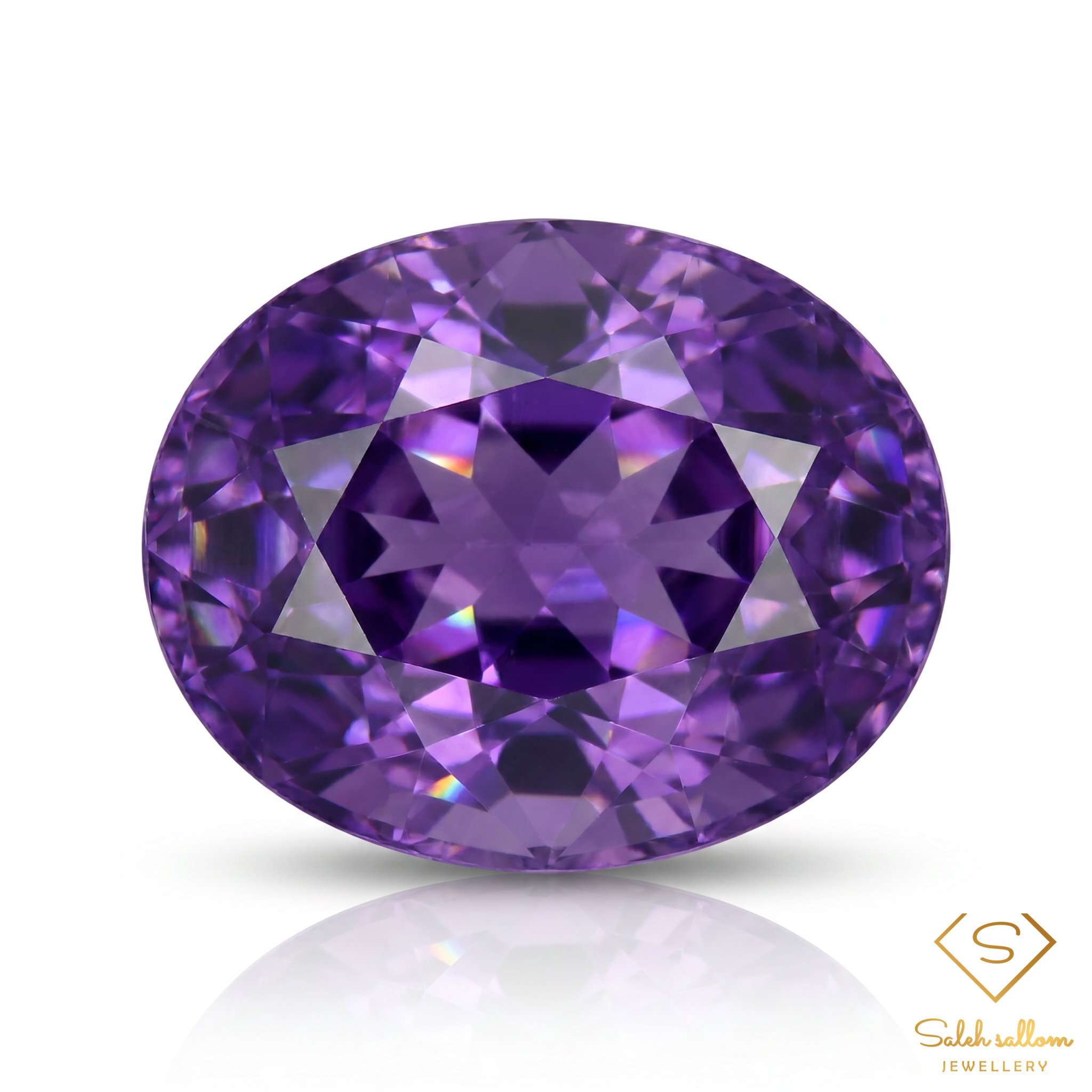 Natural Amethyst | 15.66 Carat Oval Mixed Cut | Rich Purple Quartz Gemstone