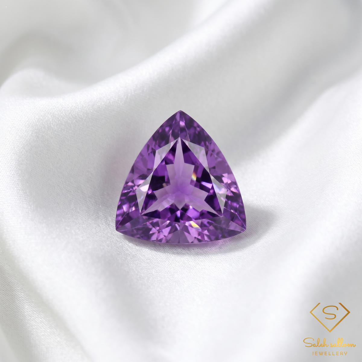 Natural Unheated Purple Amethyst Trillion Cut | 29.72 Carat Fine Amethyst Gemstone | Collector Quality Uruguay Stone