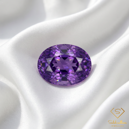Natural Unheated Purple Amethyst Oval Cut | 15.66 Carat Fine Brazilian Amethyst | Deep Purple Collector Gemstone
