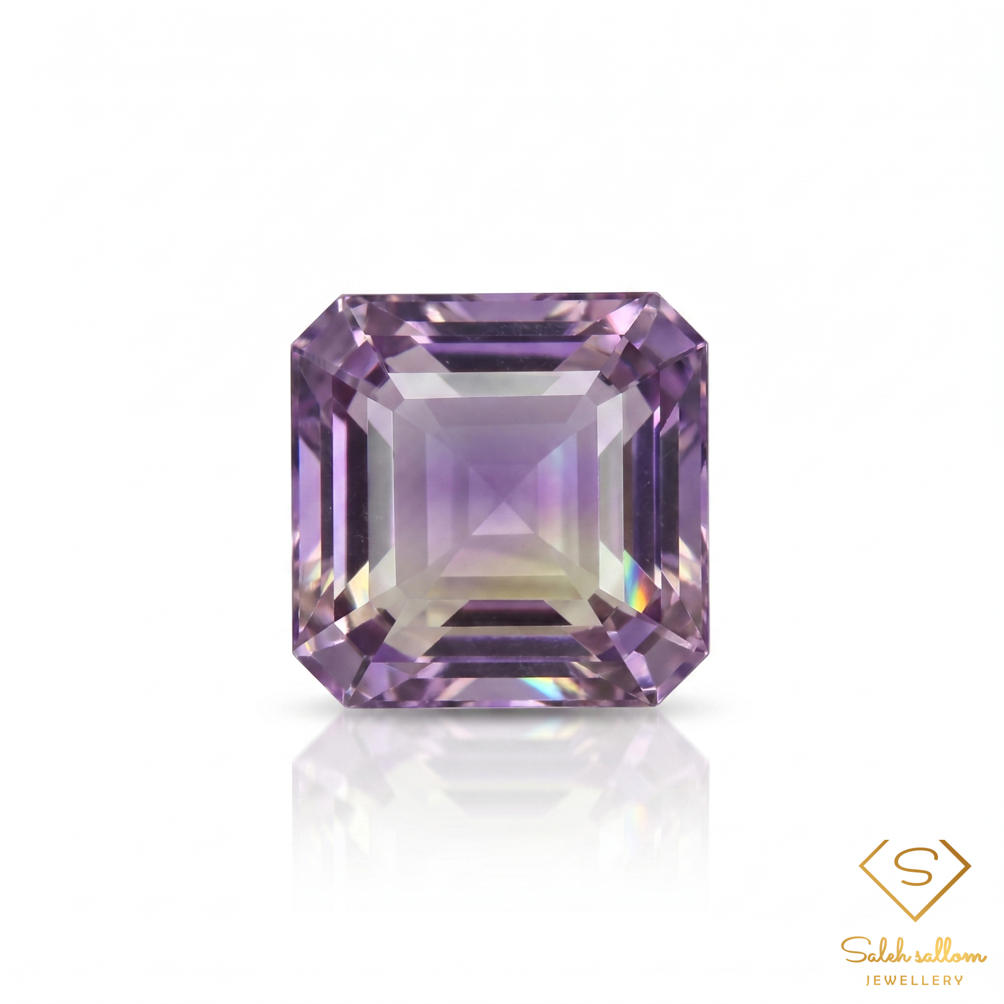 Natural Unheated Bi-Color Ametrine Octagon Cut | 6.72 Carat Brazilian Ametrine | Yellow & Purple Collector Gemstone Main image