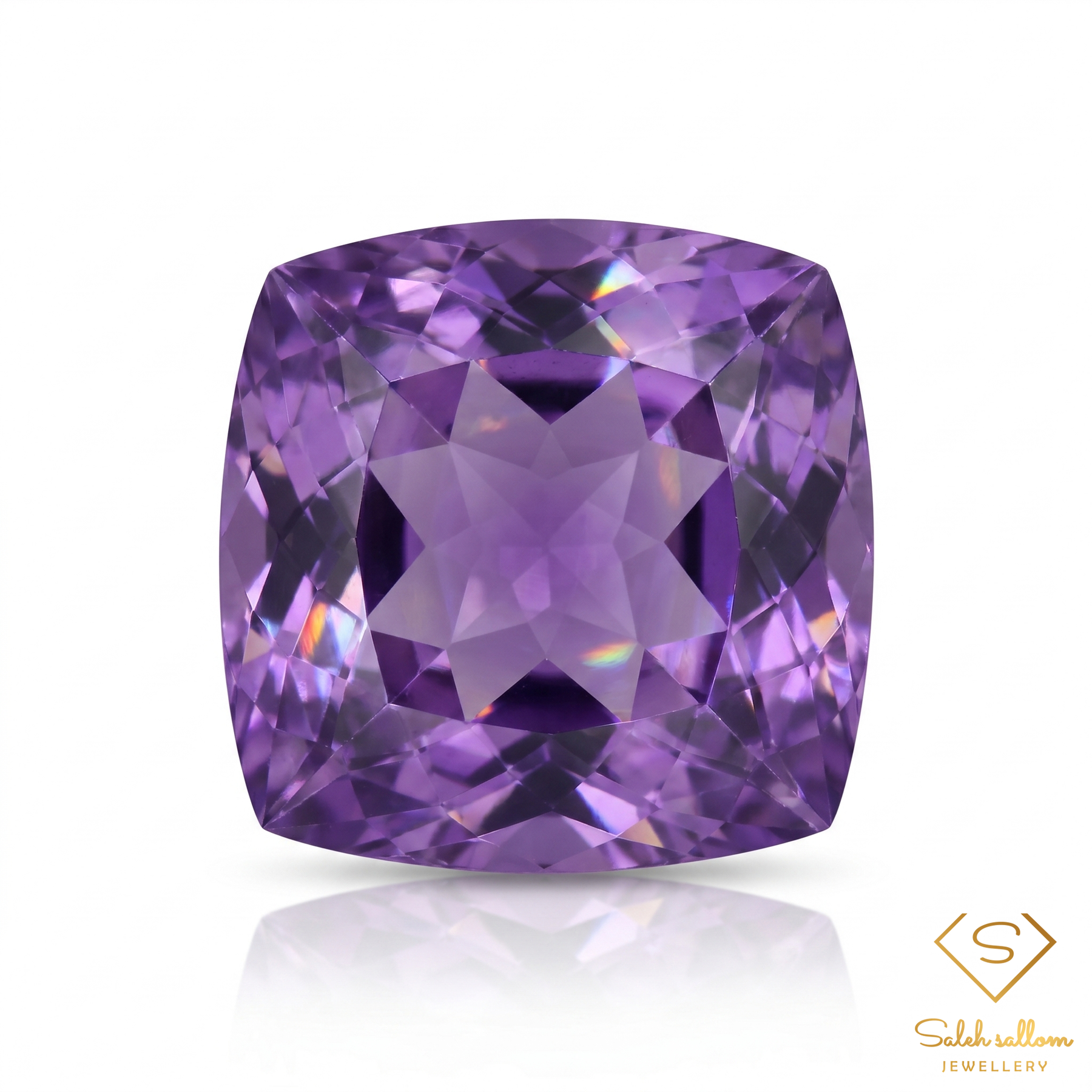Natural Unheated Purple Amethyst Cushion Cut | 31.01 Carat Premium Amethyst | Collector Gemstone