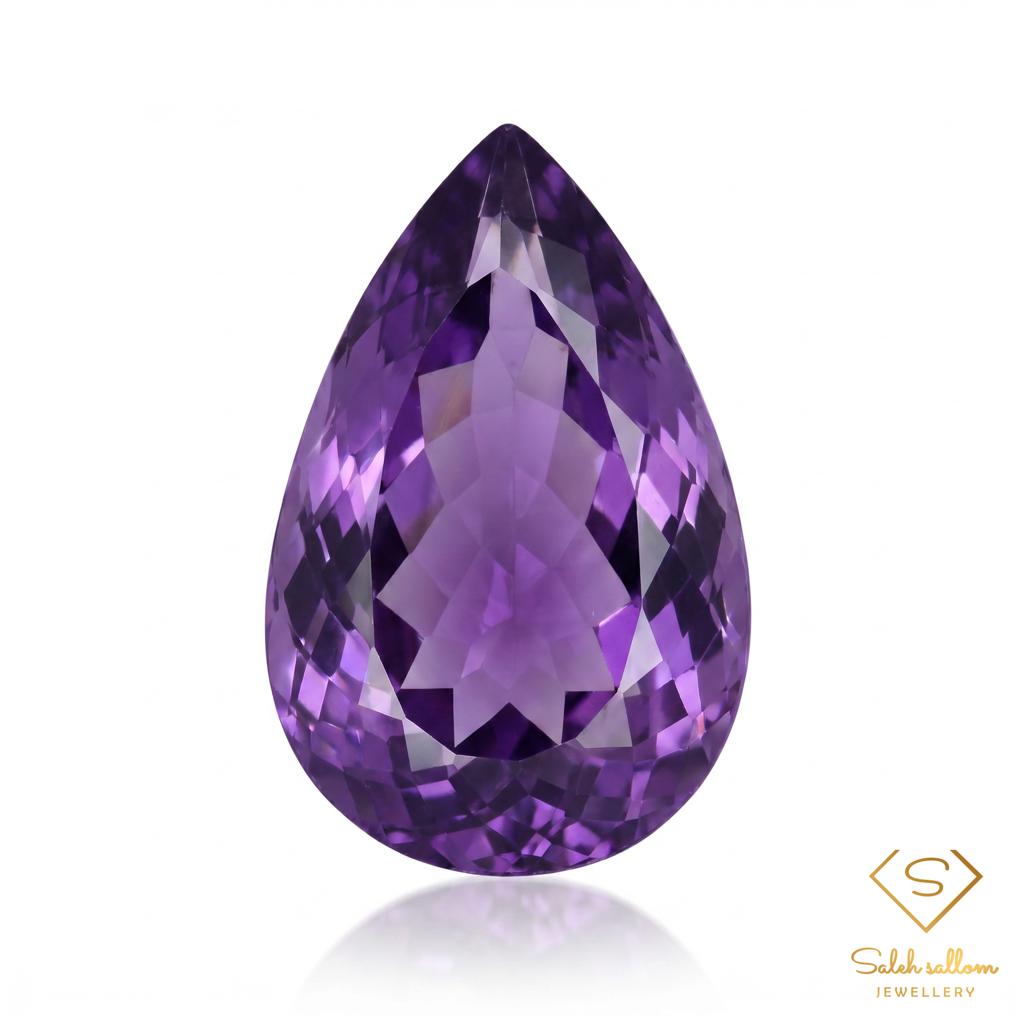 Natural Unheated Purple Amethyst Pear Cut | 21.40 Carat Premium Amethyst | Collector Gemstone