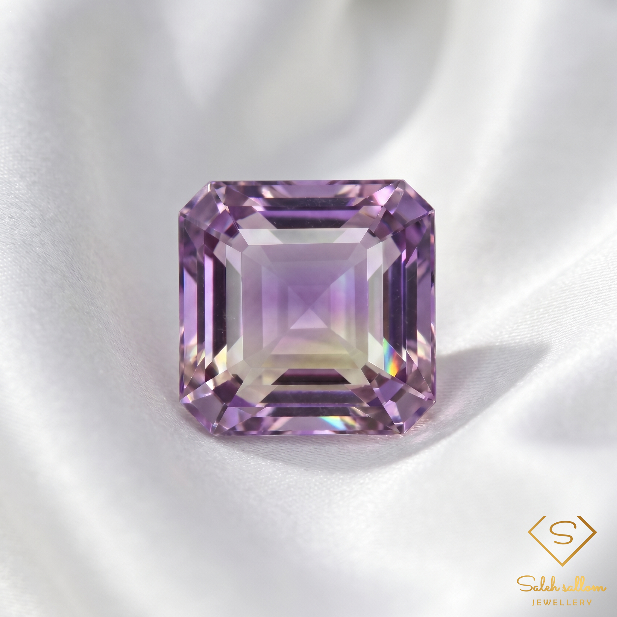 Natural Unheated Bi-Color Ametrine Octagon Cut | 6.72 Carat Brazilian Ametrine | Yellow & Purple Collector Gemstone Secondary image