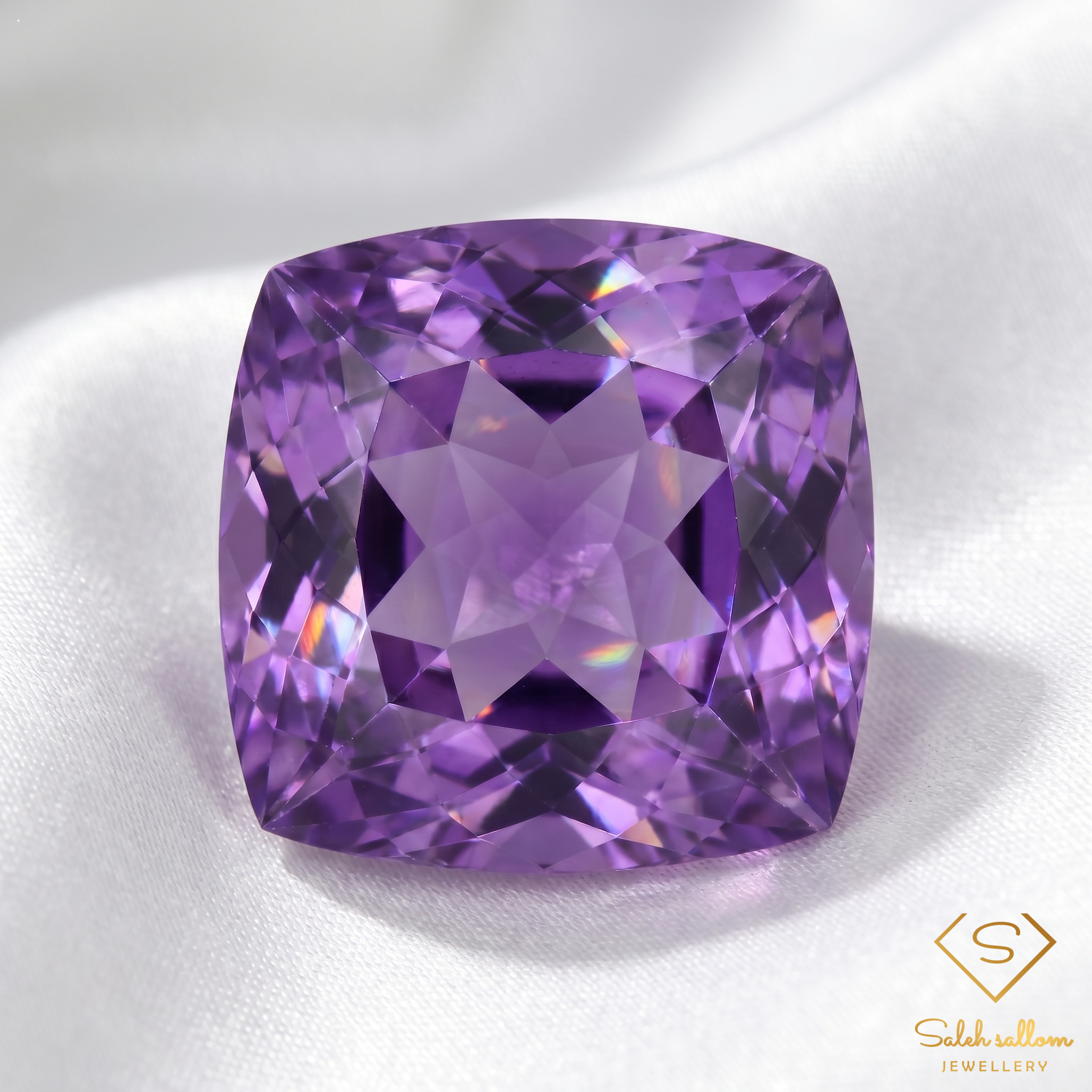 Natural Unheated Purple Amethyst Cushion Cut | 31.01 Carat Premium Amethyst | Collector Gemstone Secondary image