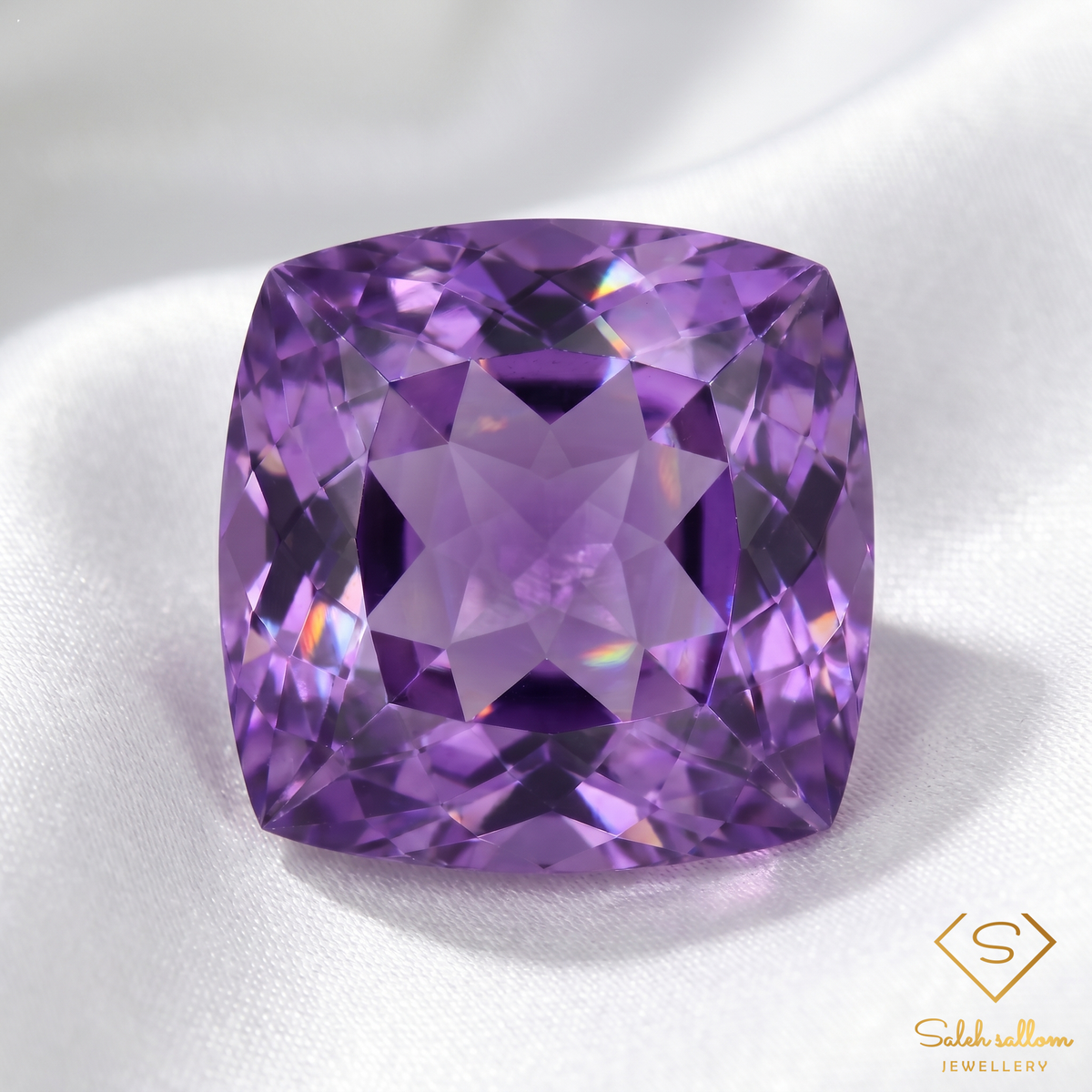 Natural Unheated Purple Amethyst Cushion Cut | 31.01 Carat Premium Amethyst | Collector Gemstone