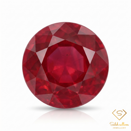 Natural Red Ruby | 4.72 Carat Mozambique Ruby | Round Cut Heated & Glass-Filled Collector Gemstone
