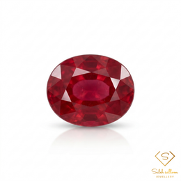 Natural Red Ruby | 4.19 Carat Oval Cut Ruby | Heated & Glass-Filled Collector Gemstone