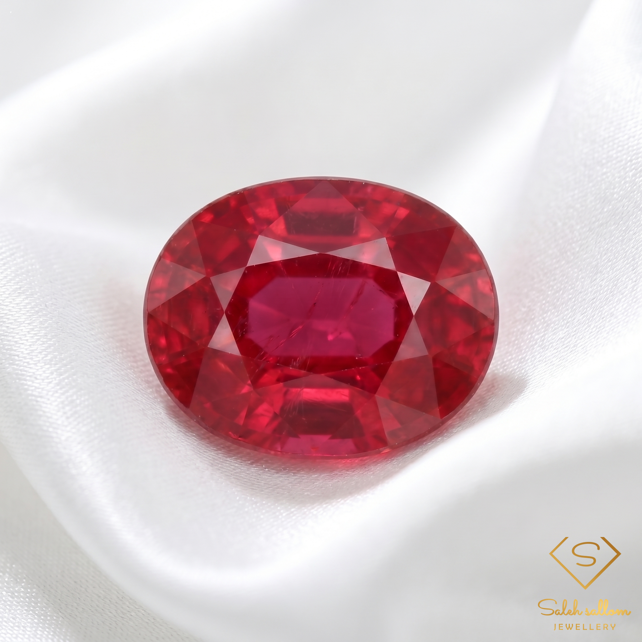 Natural Red Ruby | 1.93 Carat Mozambique Ruby | Oval Cut Heated & Glass-Filled Gemstone Secondary image
