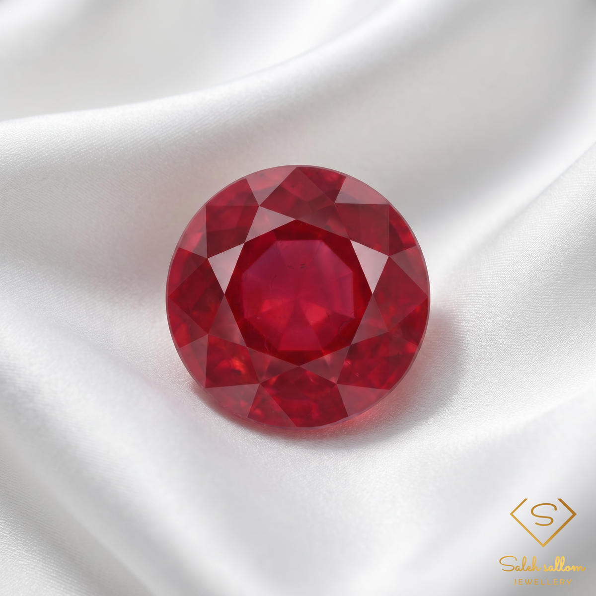 Natural Red Ruby | 4.72 Carat Mozambique Ruby | Round Cut Heated & Glass-Filled Collector Gemstone