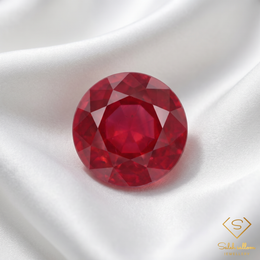 Natural Red Ruby | 4.72 Carat Mozambique Ruby | Round Cut Heated & Glass-Filled Collector Gemstone