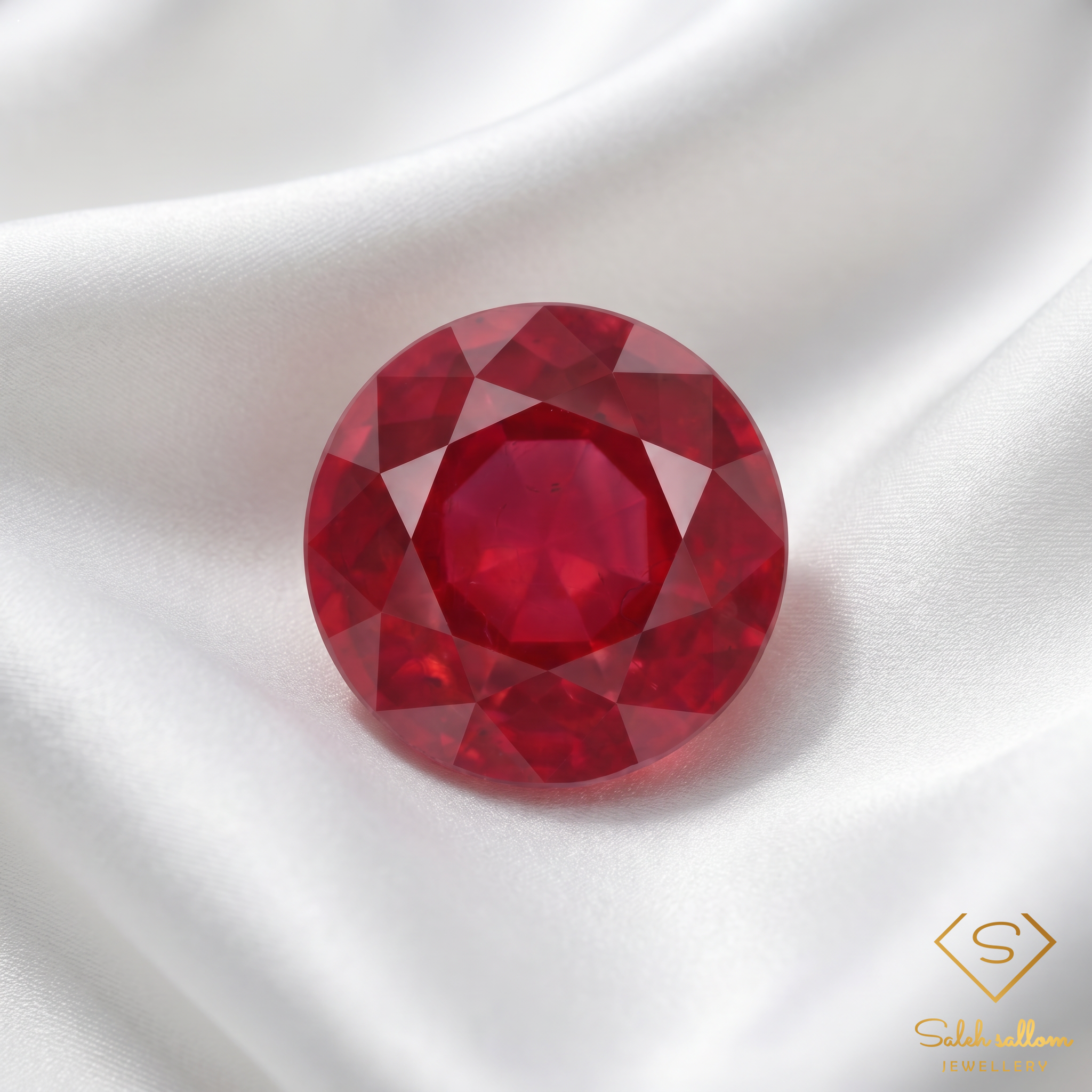 Natural Mozambique Ruby | 4.72 Carat Round Mixed Cut | Heated Glass-Filled Red Ruby Secondary image