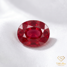 Natural Red Ruby | 4.19 Carat Oval Cut Ruby | Heated & Glass-Filled Collector Gemstone