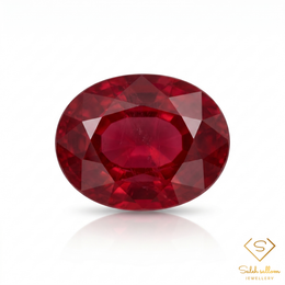 Natural Red Ruby | 5.15 Carat Oval Cut Ruby | Mozambique Origin | Heated & Glass-Filled Gemstone