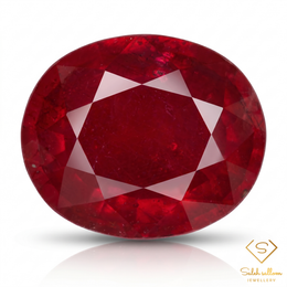 Natural Red Ruby | 8.22 Carat Oval Cut Ruby | African Origin | Heated & Glass-Filled Gemstone