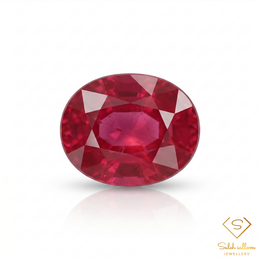 Natural Reddish Pink Ruby | 2.34 Carat Oval Cut Ruby | Mozambique Origin | Heated & Glass-Filled Gemstone