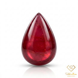 Natural Pink Sapphire Cabochon | 5.00 Carat Pear Cabochon Sapphire | Madagascar Origin | Heated & Glass-Filled Gemstone