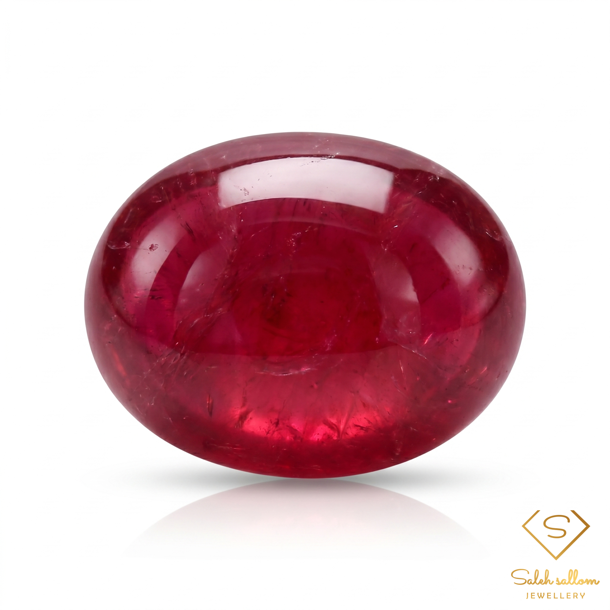 Natural Reddish Pink Sapphire | 6.95 Carat Oval Cabochon | African Corundum Gemstone