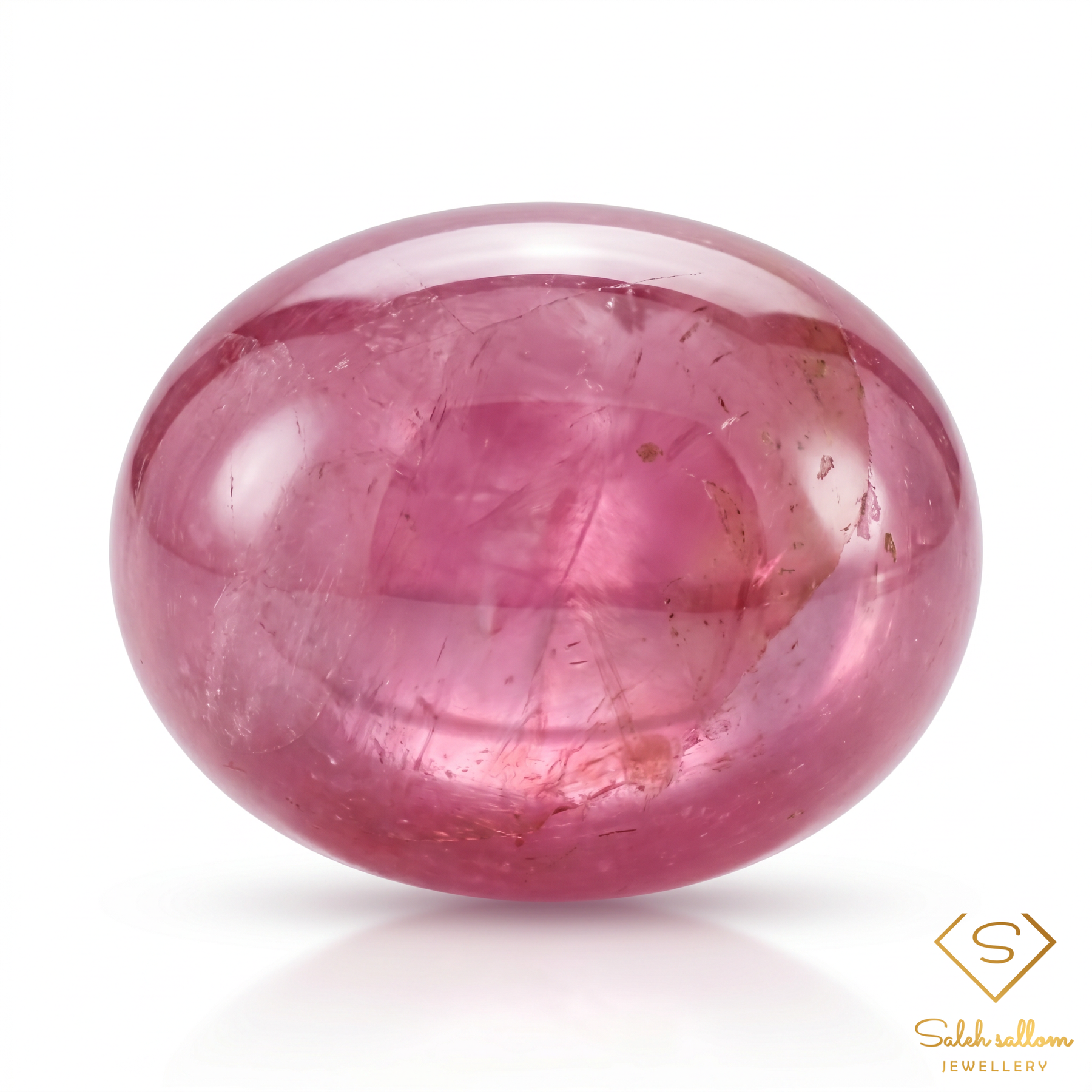 Natural Purplish Red Ruby Cabochon | 6.99 Carat Oval Cabochon Ruby | African Origin | Heated & Glass-Filled Gemstone