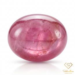 Natural Purplish Red Ruby Cabochon | 6.99 Carat Oval Cabochon Ruby | African Origin | Heated & Glass-Filled Gemstone