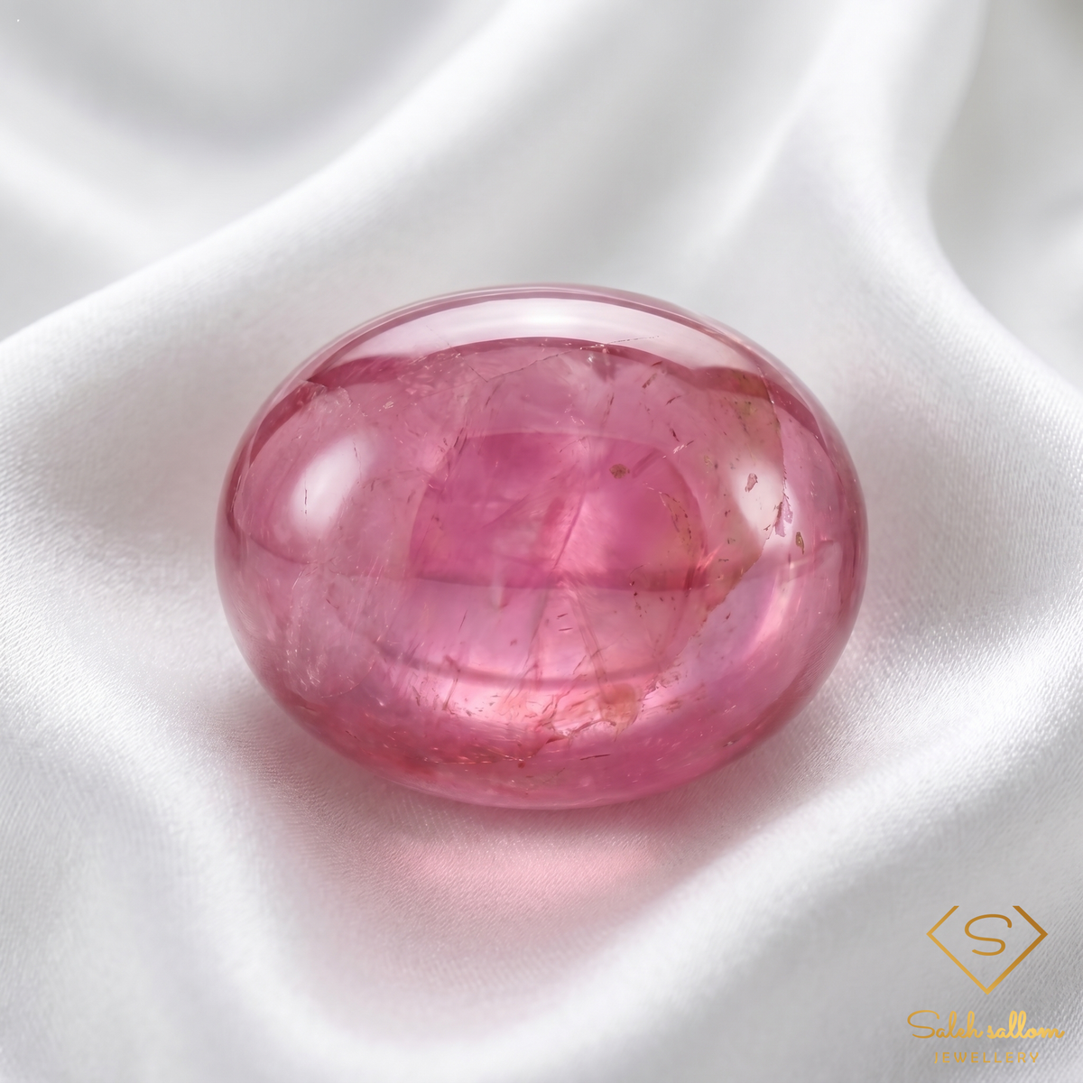 Natural Purplish Red Ruby Cabochon | 6.99 Carat Oval Cabochon Ruby | African Origin | Heated & Glass-Filled Gemstone