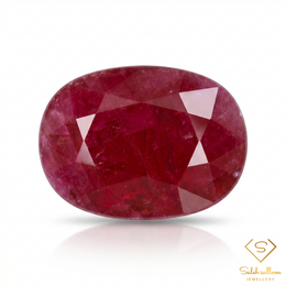 Natural Purplish Red Ruby | 5.30 Carat Oval Cut Ruby | Tanzania Origin Gemstone