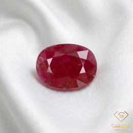 Natural Purplish Red Ruby | 5.30 Carat Oval Cut Ruby | Tanzania Origin Gemstone