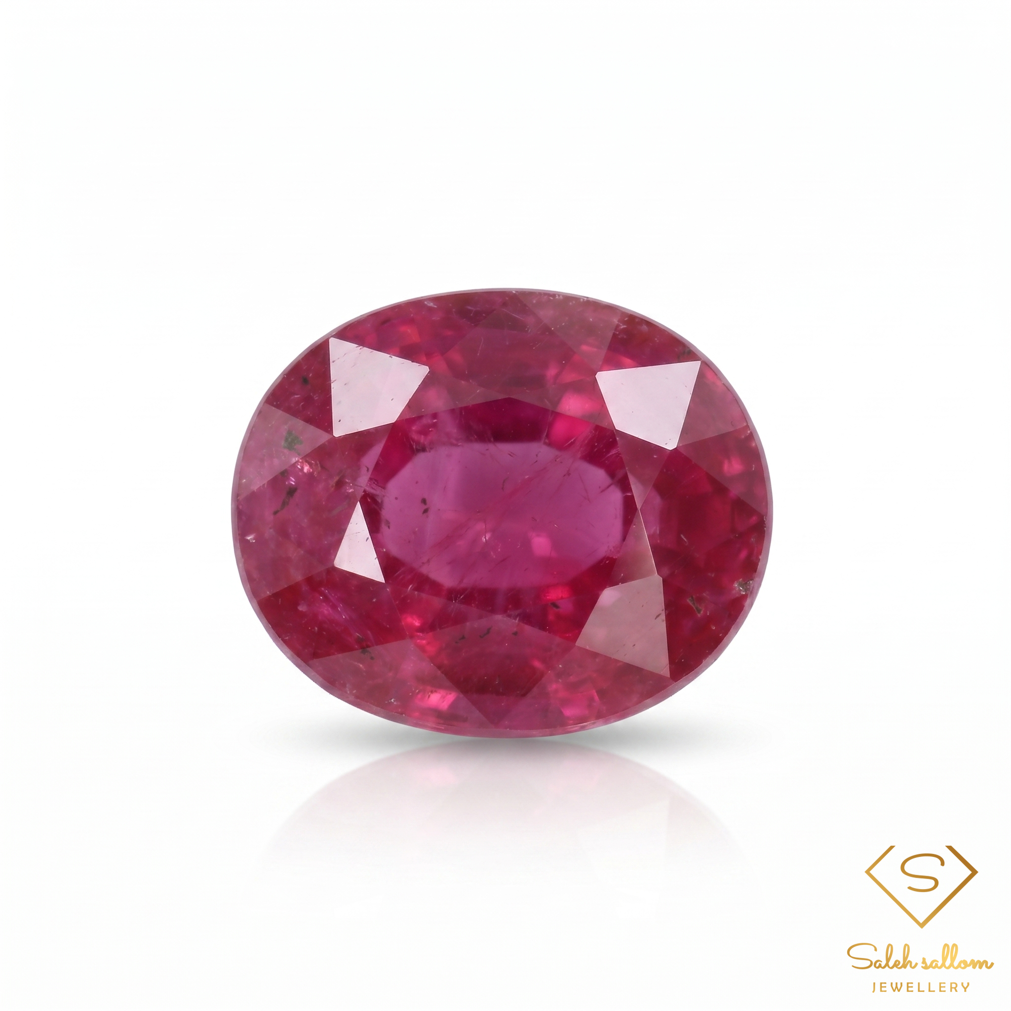 Natural Purplish Red Ruby | 3.36 Carat Oval Cut Ruby | Collector Gemstone Main image