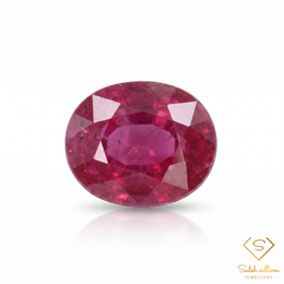 Natural Purplish Red Ruby | 3.36 Carat Oval Cut Ruby | Collector Gemstone