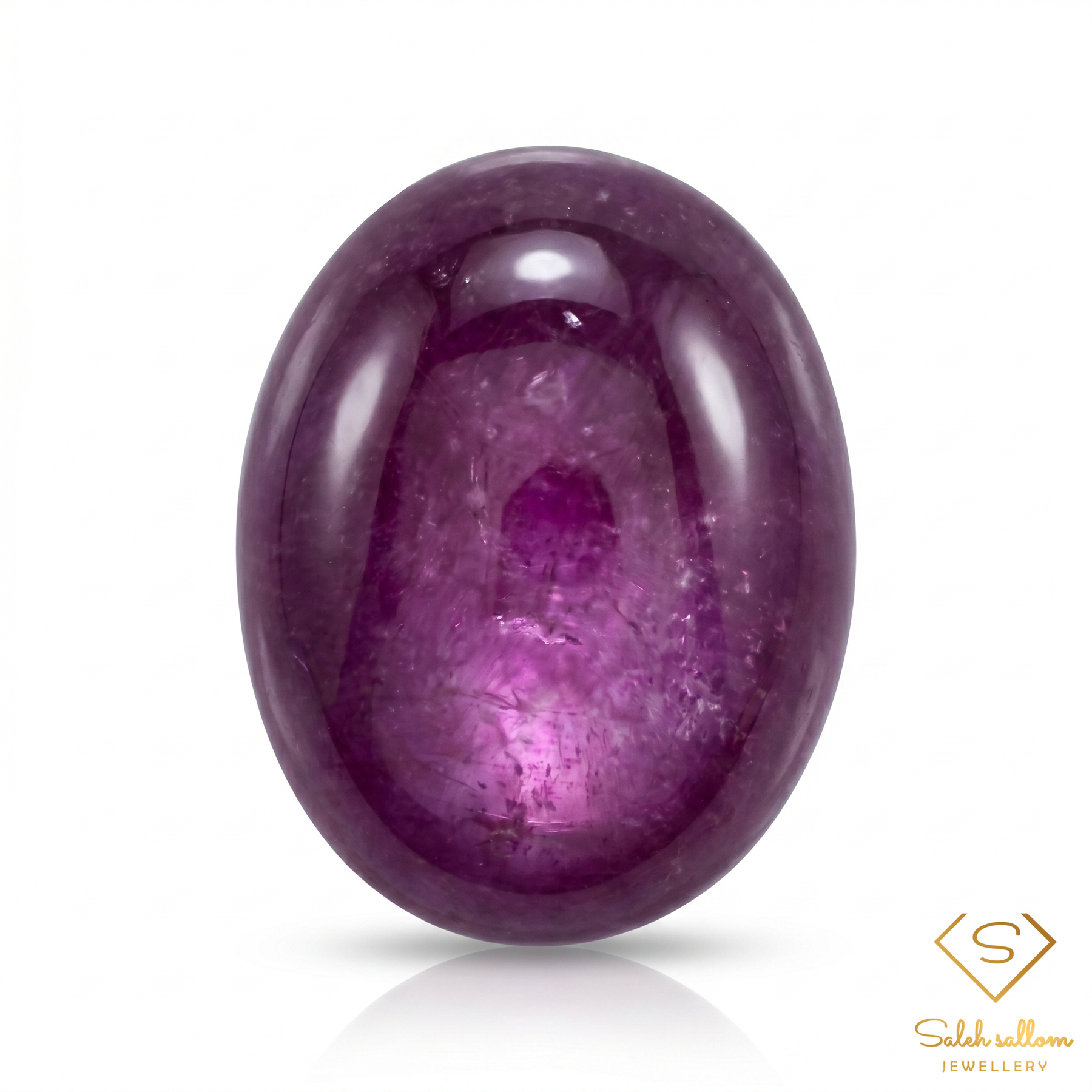 Natural Purple Sapphire Cabochon | 58.66 Carat Oval Cabochon Sapphire | Collector Gemstone