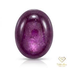 Natural Purple Sapphire Cabochon | 58.66 Carat Oval Cabochon Sapphire | Collector Gemstone