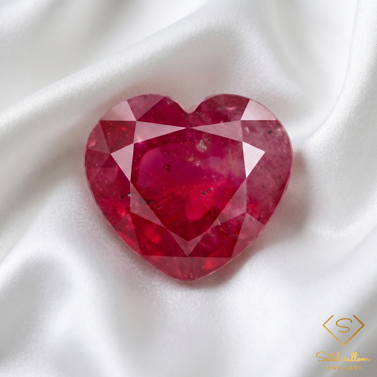 Natural Purplish Red Ruby | 1.92 Carat Heart Cut Ruby | Romantic Heart-Shaped Ruby Gemstone