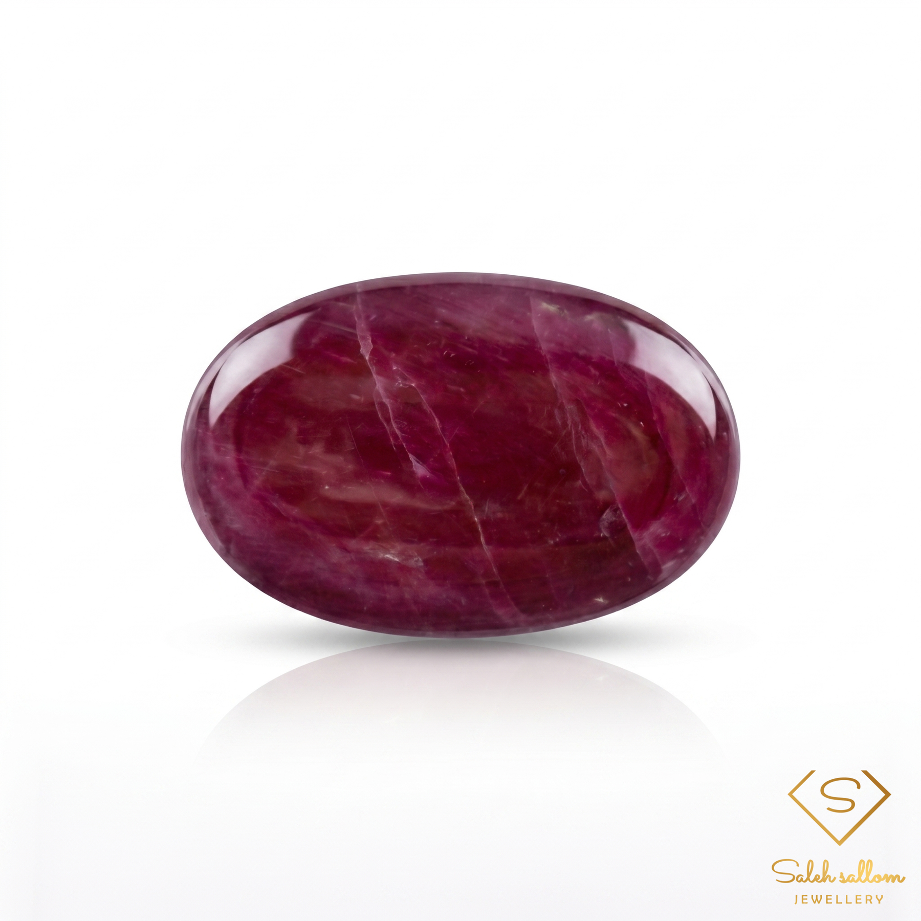 Natural Purplish Red Sapphire Cabochon | 22.81 Carat Oval Cabochon | Collector Gemstone