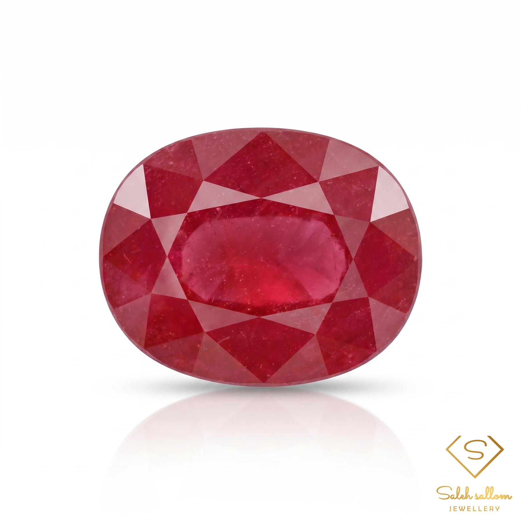 Natural Purplish Red Ruby | 17.38 Carat Oval Mixed Cut | Heated Glass-Filled Collector Gemstone