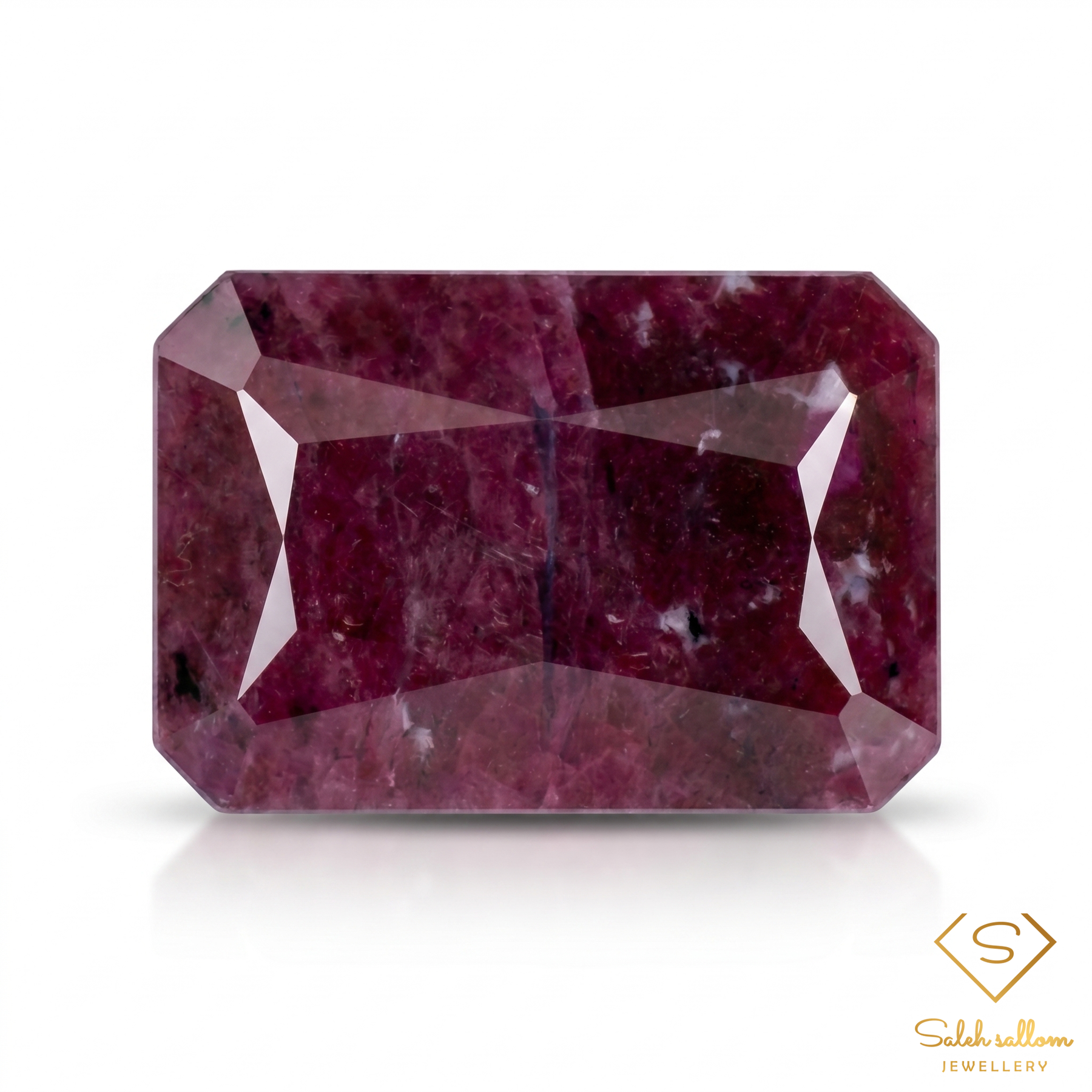 Natural Purplish Red Ruby | 25.08 Carat Emerald Cut | Collector-Grade Ruby Gemstone