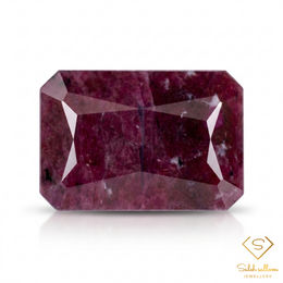 Natural Purplish Red Ruby | 25.08 Carat Emerald Cut | Collector-Grade Ruby Gemstone
