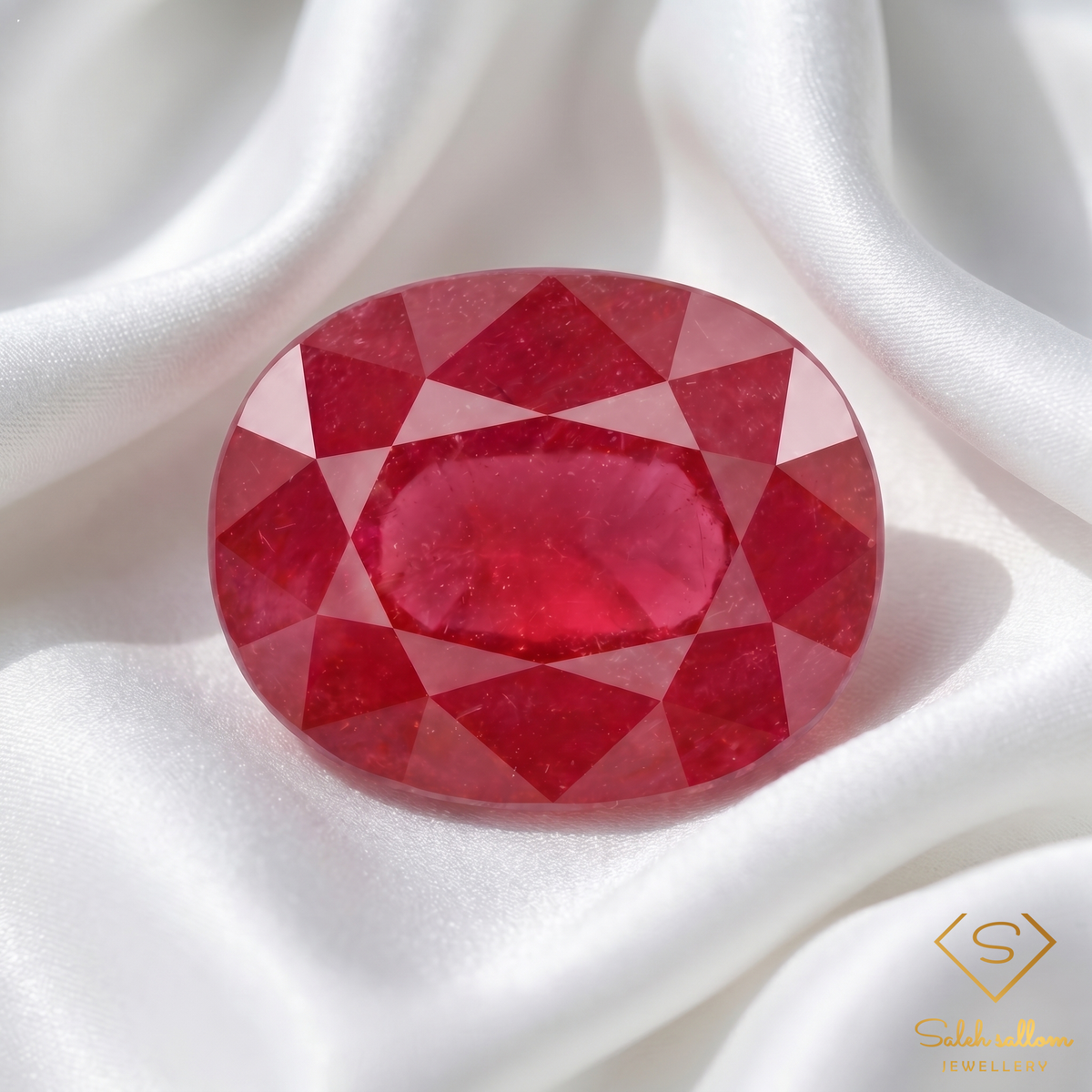 Natural Purplish Red Ruby | 17.38 Carat Oval Mixed Cut | Heated Glass-Filled Collector Gemstone