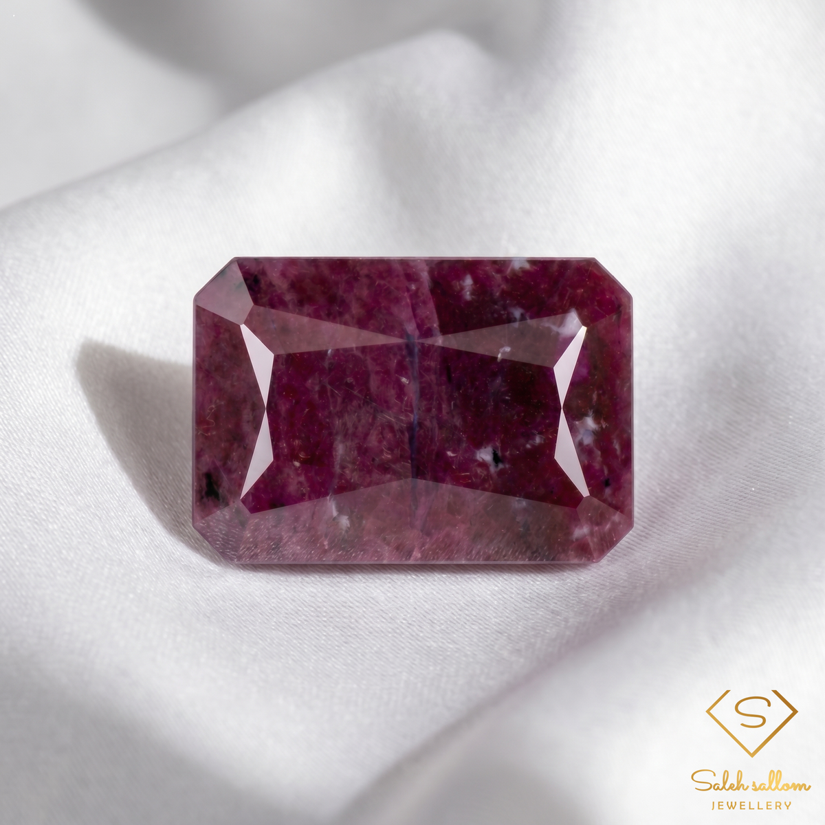 Natural Purplish Red Ruby | 25.08 Carat Emerald Cut | Collector-Grade Ruby Gemstone