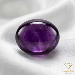Natural Unheated Purplish Red Ruby | 9.60 Carat Oval Cabochon | Guinea Collector Gemstone