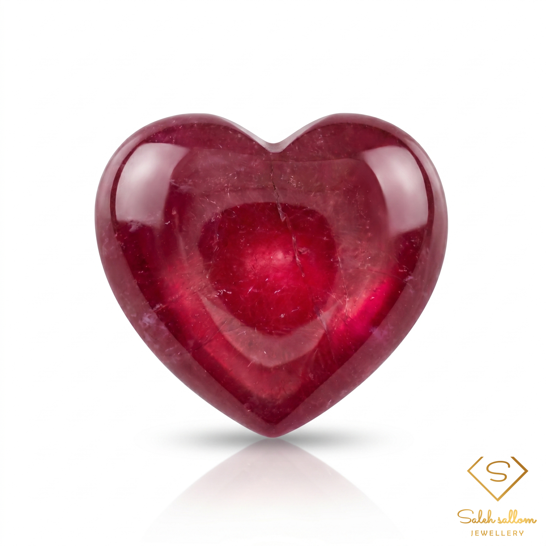 Natural Heated Glass-Filled Ruby | 29.84 Carat Heart Cabochon | African Statement Gemstone