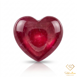 Natural Heated Glass-Filled Ruby | 29.84 Carat Heart Cabochon | African Statement Gemstone